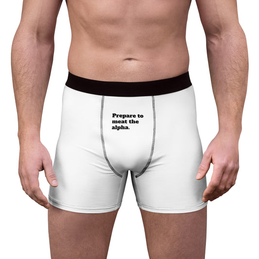 "Meet The Alpha" Men's Boxer Briefs (AOP)