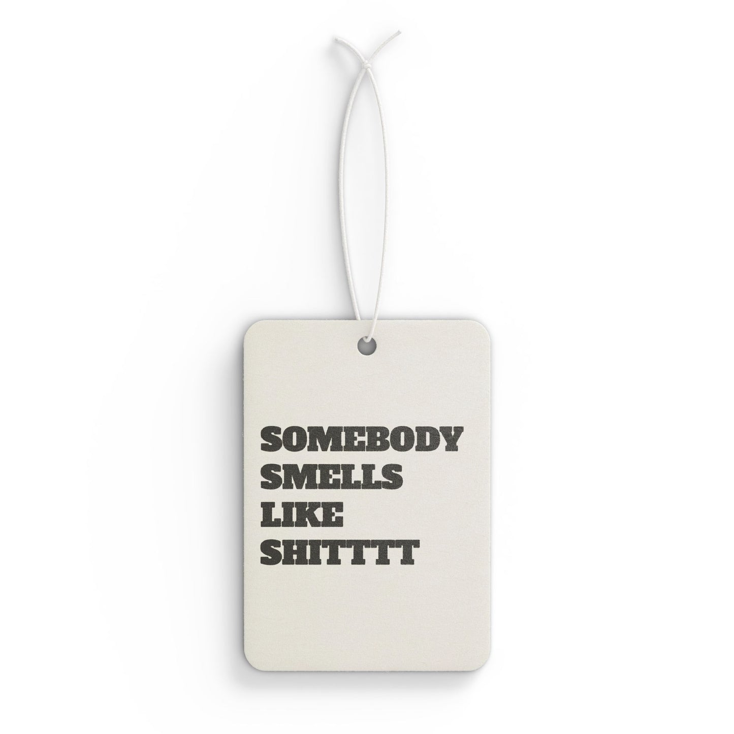 "SOMEBODY SMELLS LIKE SHITTTT" Car Air Freshener